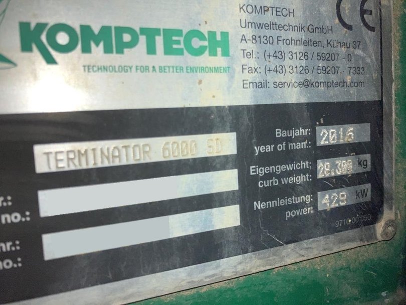 KOMPTECH製破砕機の詳細画像|1枚目